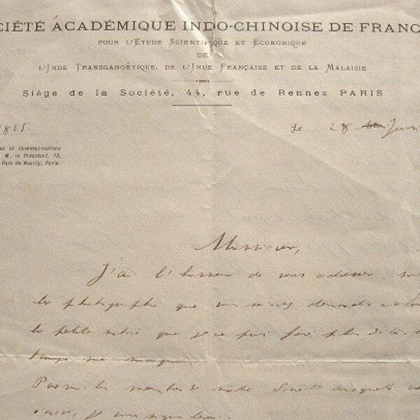 Croizier letter 1889