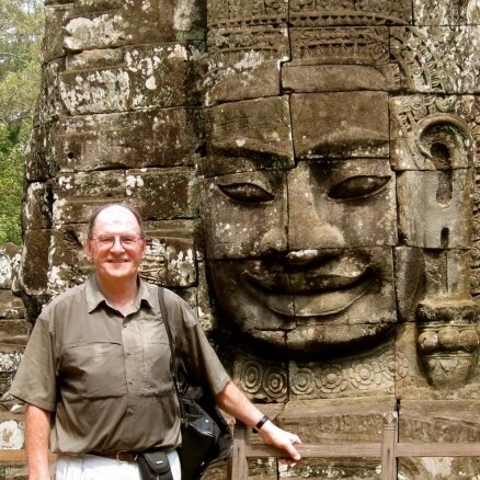 Hermann Kulke in 2012 at the Bayon temple sahapedia