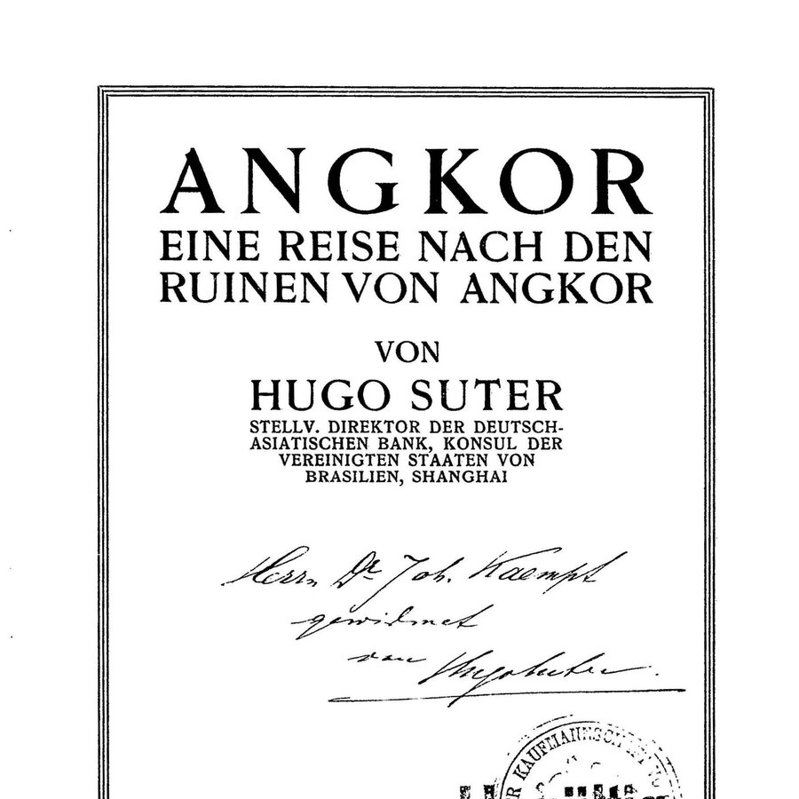 Hugo angkor eine reise 1912 cover