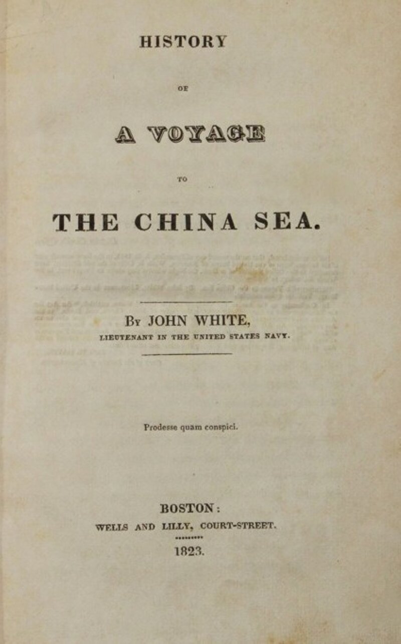 White john voyage 1823 cover