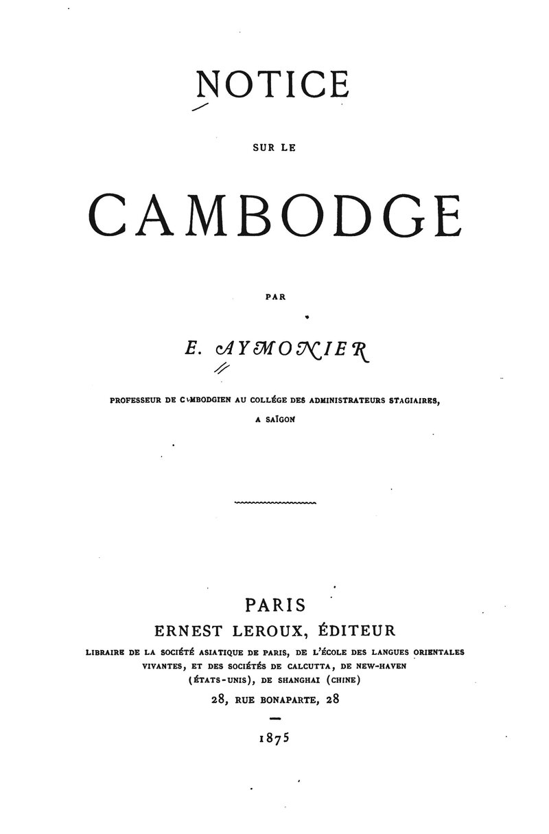 Aymonier&#x20;notice&#x20;cambodge&#x20;1875&#x20;cover