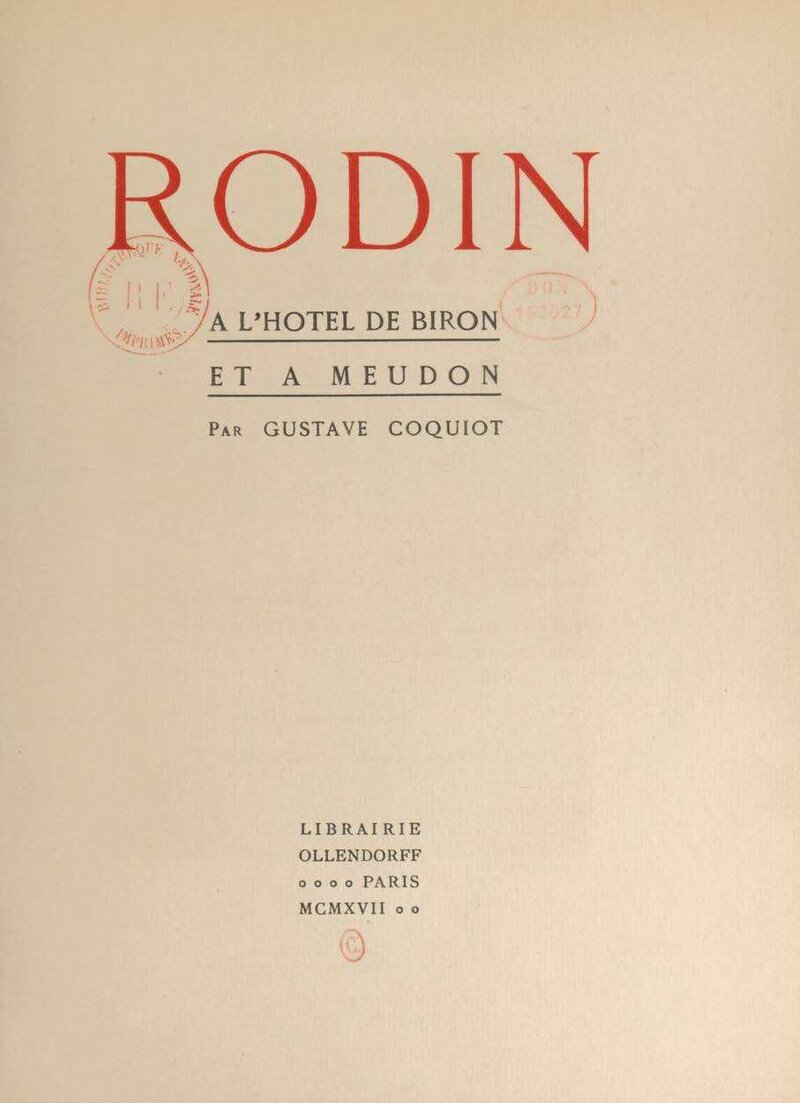 Rodin&#x20;Biron&#x20;Melun&#x20;Coquiot&#x20;Gustave&#x20;cover