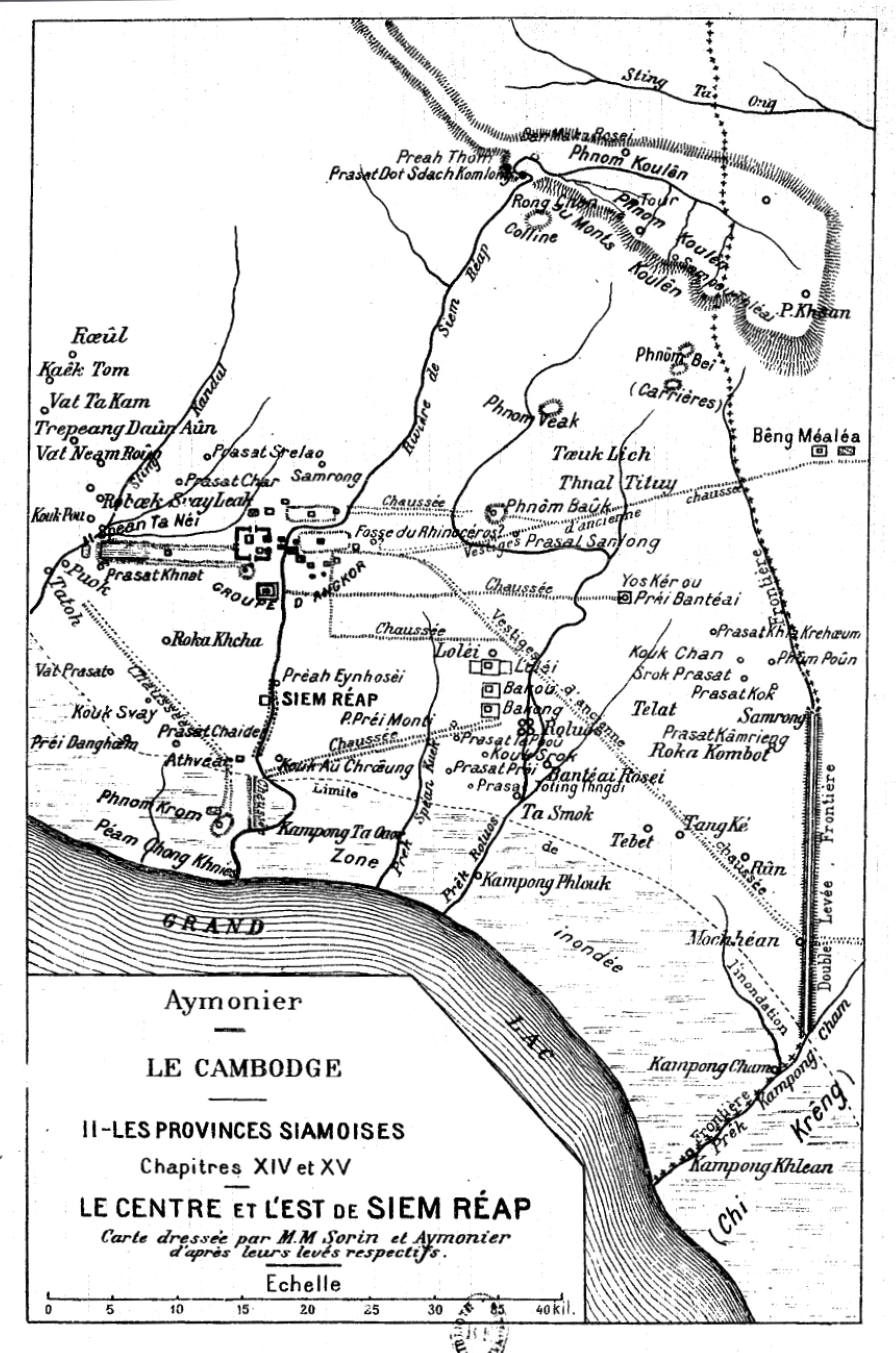 Center and East of Siem Reap Province, 1910.