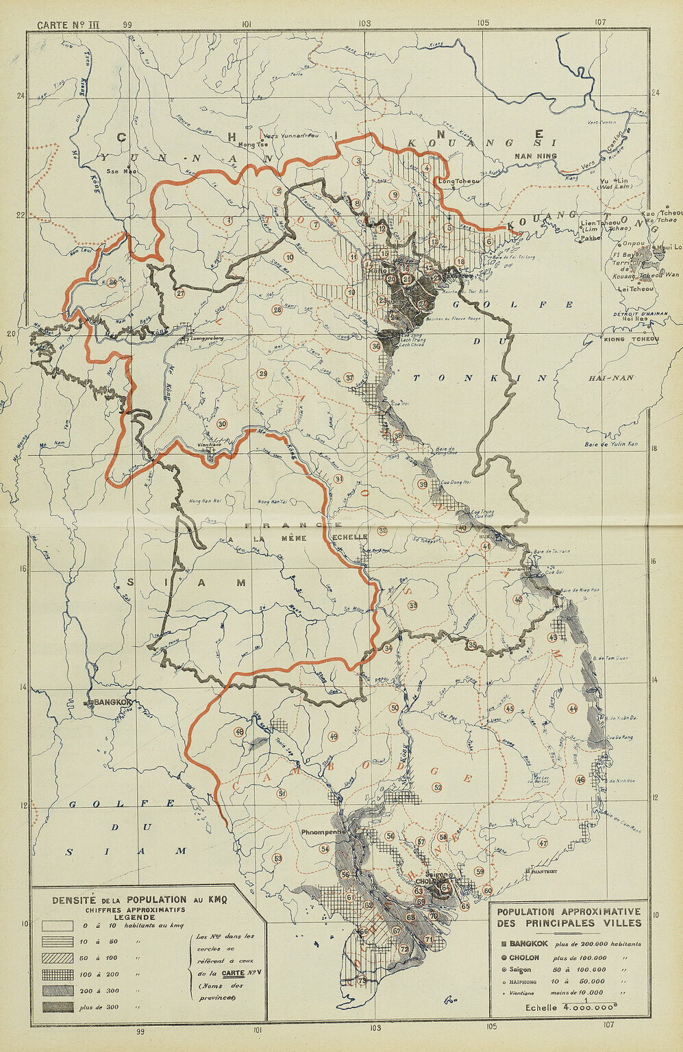 French Indochina Population Density Map