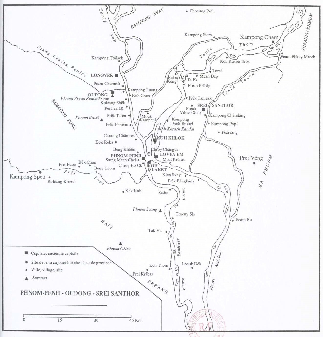 Mak phoeun histoire phnom penh oudong srei santhor map